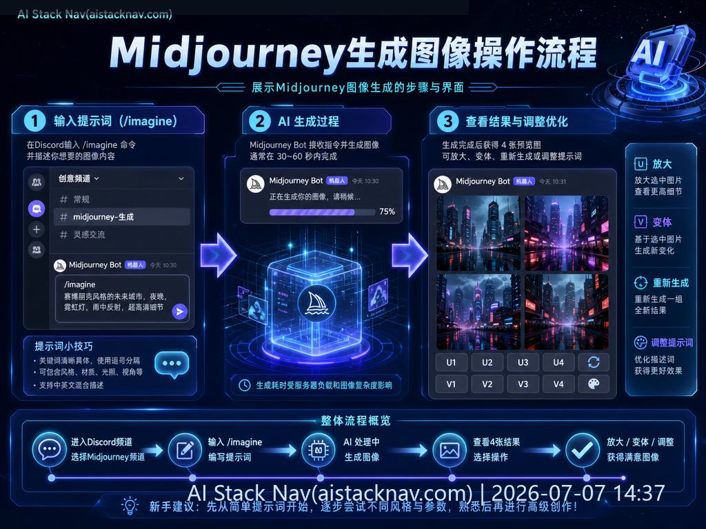 Midjourney生成图像操作流程