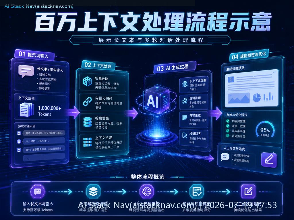 百万上下文处理流程示意