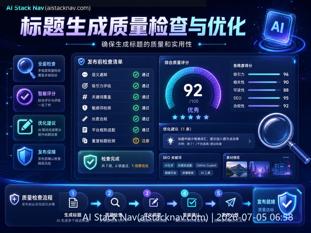 标题生成质量检查与优化示意图