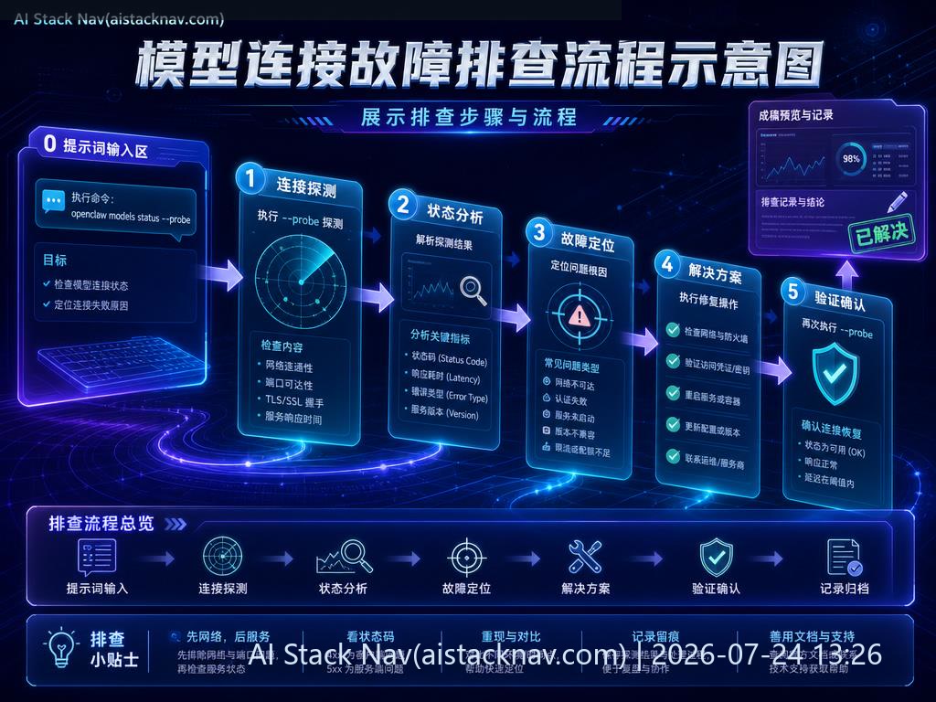 模型连接故障排查流程示意图