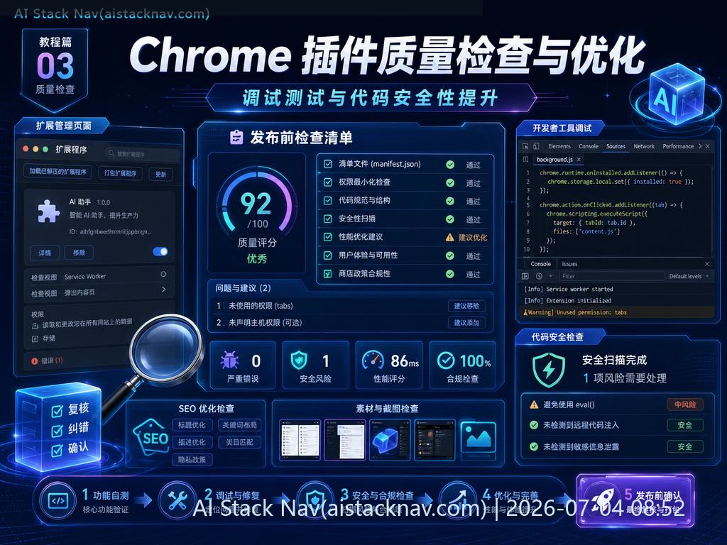 Chrome 插件质量检查与优化