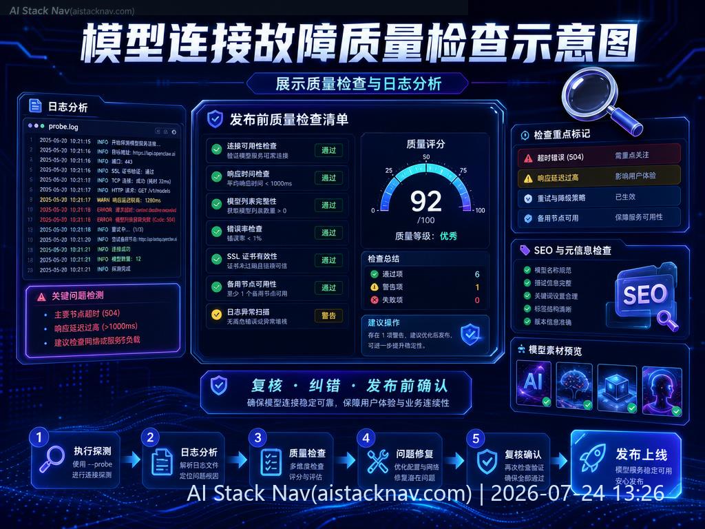 模型连接故障质量检查示意图