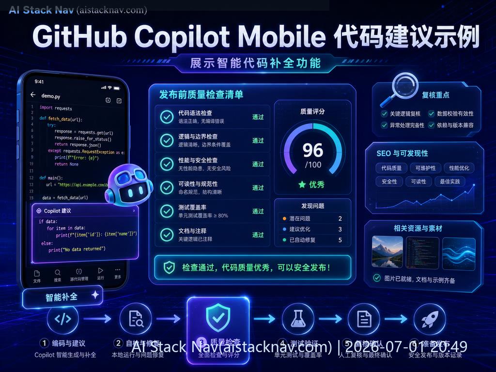 GitHub Copilot Mobile 代码建议示例