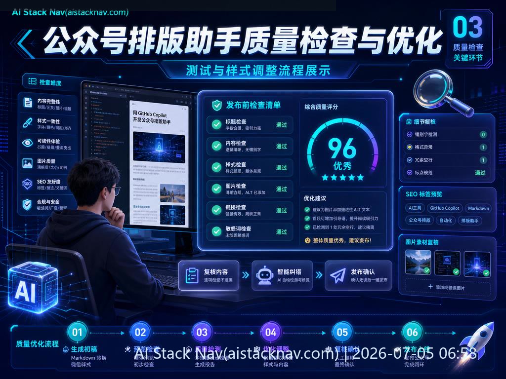 公众号排版助手质量检查与优化
