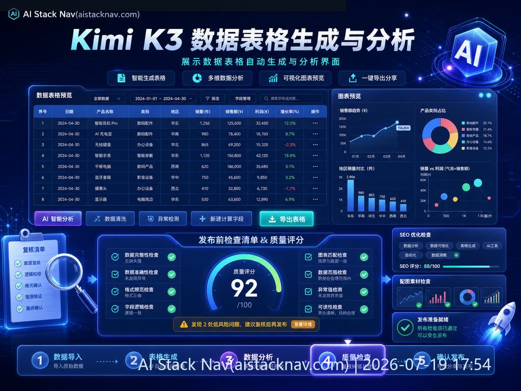 Kimi K3 数据表格生成与分析