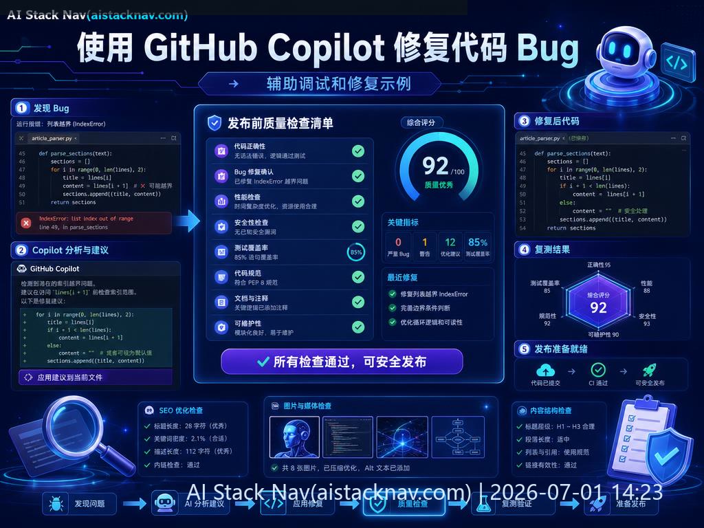 使用 GitHub Copilot 修复代码 Bug