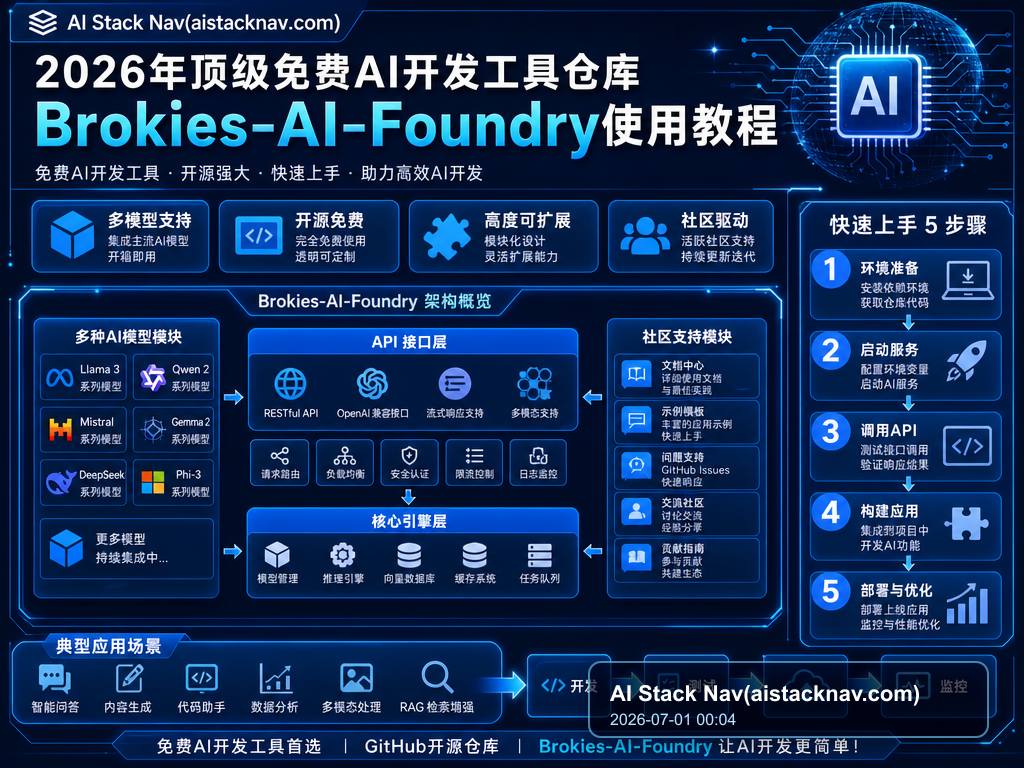 2026年顶级免费AI开发工具仓库Brokies-AI-Foundry使用教程 特色图