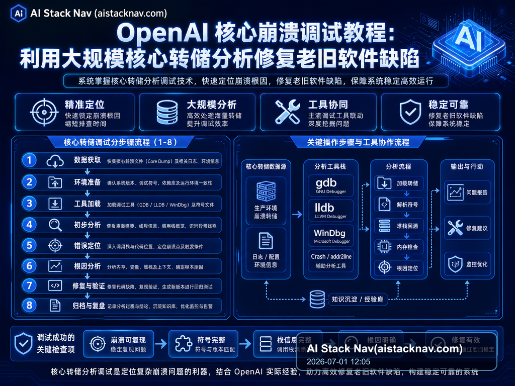 OpenAI 核心崩溃调试教程：利用大规模核心转储分析修复老旧软件缺陷 教程插图 1