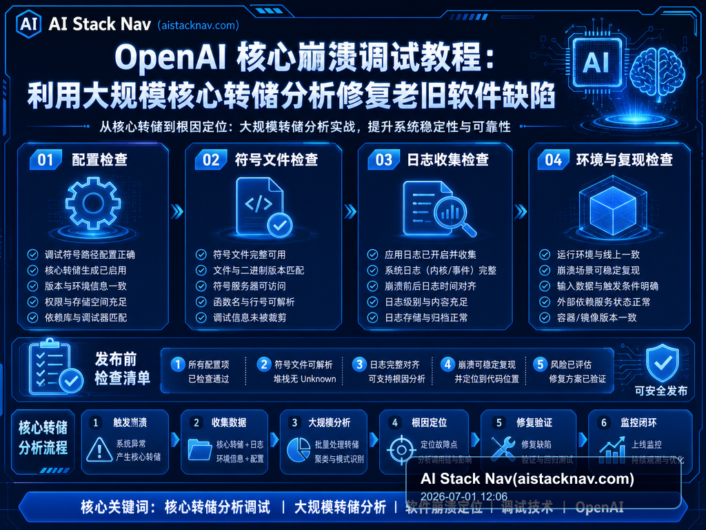 OpenAI 核心崩溃调试教程：利用大规模核心转储分析修复老旧软件缺陷 教程插图 2