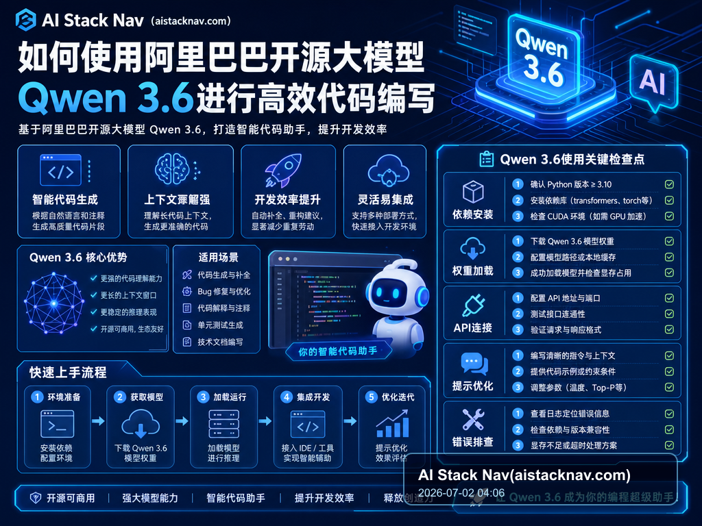 如何使用阿里巴巴开源大模型Qwen 3.6进行高效代码编写 教程插图 2