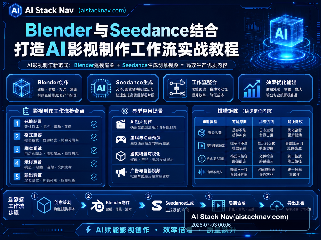 Blender与Seedance结合打造AI影视制作工作流实战教程 教程插图 2