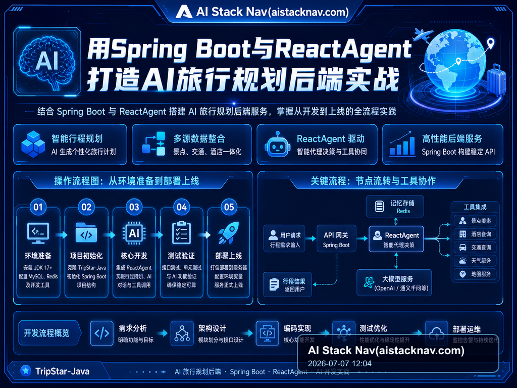 用Spring Boot与ReactAgent打造AI旅行规划后端实战 教程插图 1