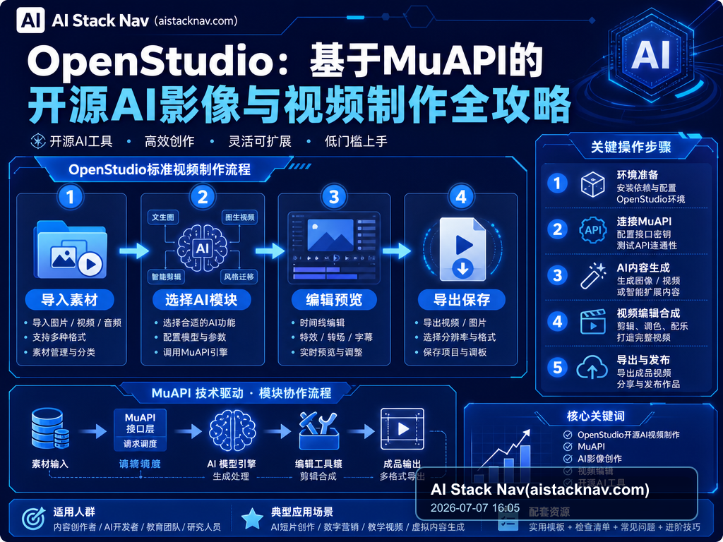 OpenStudio：基于MuAPI的开源AI影像与视频制作全攻略 教程插图 1