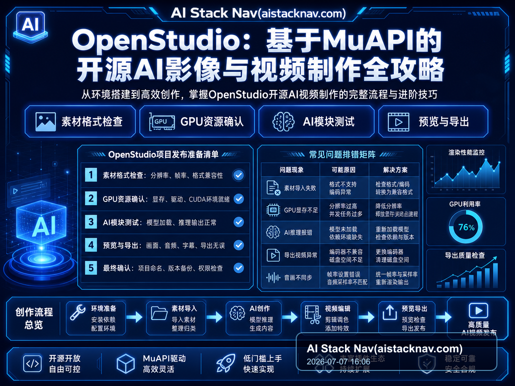 OpenStudio：基于MuAPI的开源AI影像与视频制作全攻略 教程插图 2