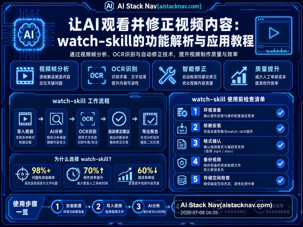 让AI观看并修正视频内容：watch-skill的功能解析与应用教程 教程插图 2