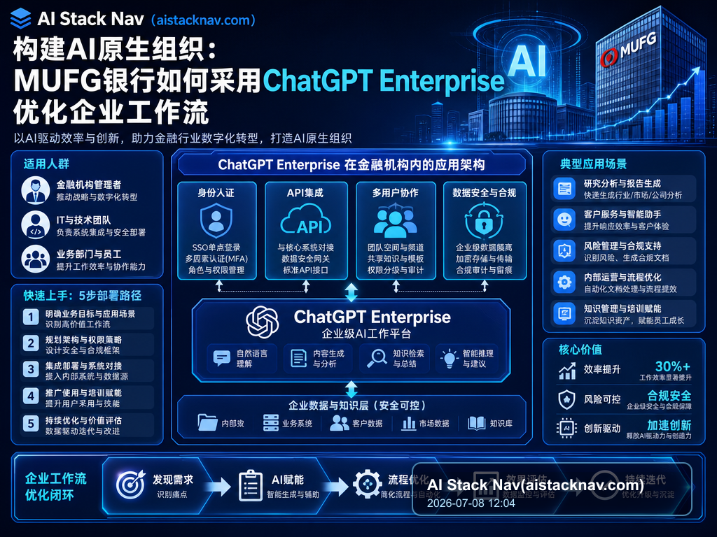 构建AI原生组织：MUFG银行如何采用ChatGPT Enterprise优化企业工作流 特色图