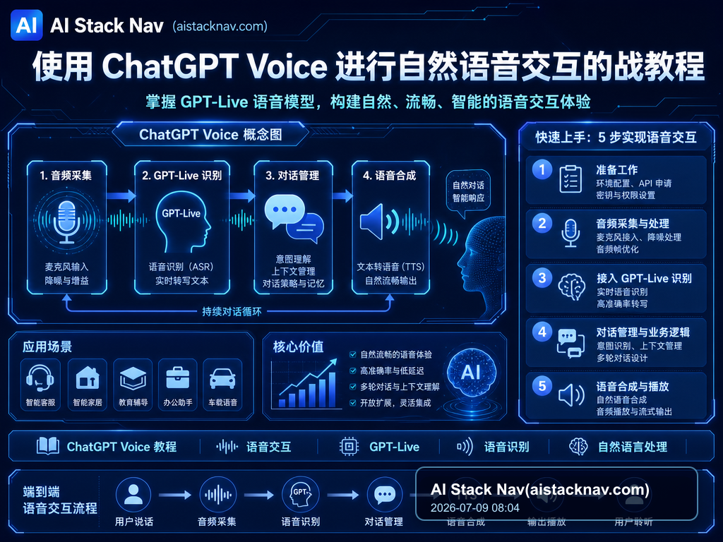 使用 ChatGPT Voice 进行自然语音交互的实战教程 特色图