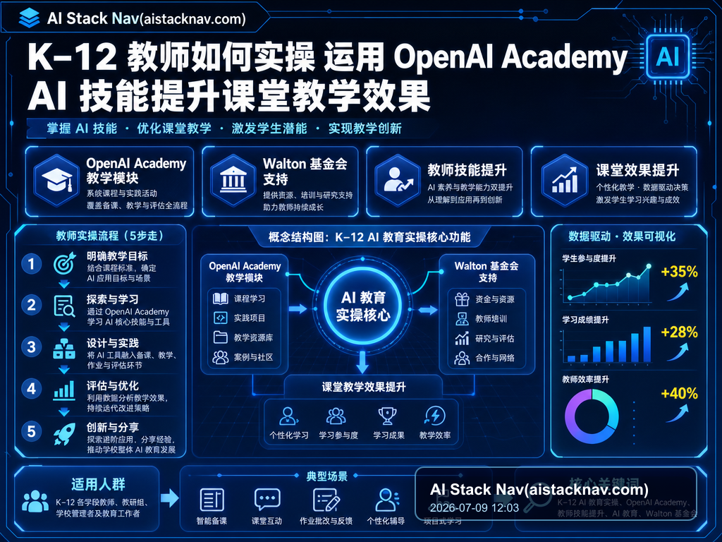 K–12 教师如何实操运用 OpenAI Academy AI 技能提升课堂教学效果 特色图