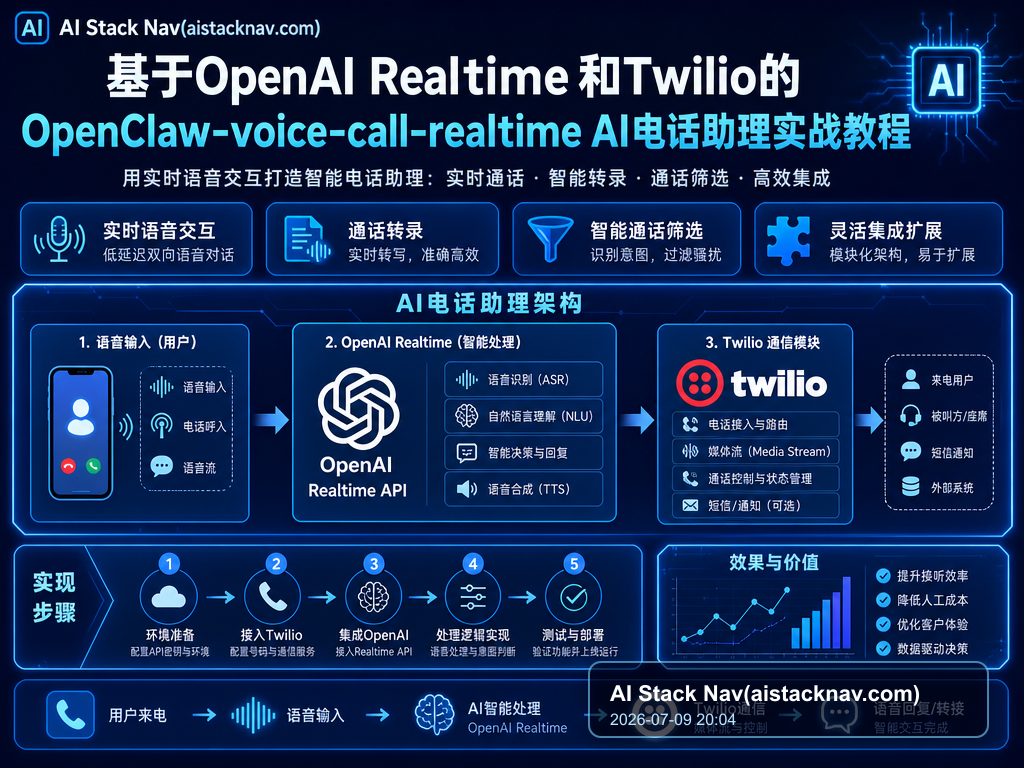 基于OpenAI Realtime和Twilio的OpenClaw-voice-call-realtime AI电话助理实战教程 特色图