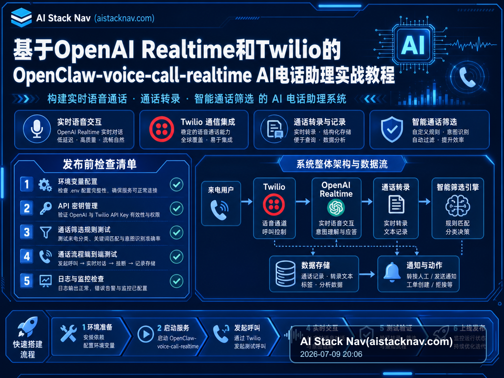 基于OpenAI Realtime和Twilio的OpenClaw-voice-call-realtime AI电话助理实战教程 教程插图 2