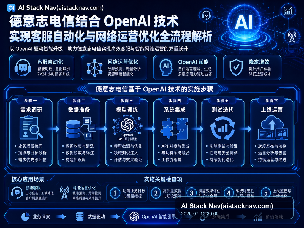 德意志电信结合 OpenAI 技术实现客服自动化与网络运营优化全流程解析 教程插图 1