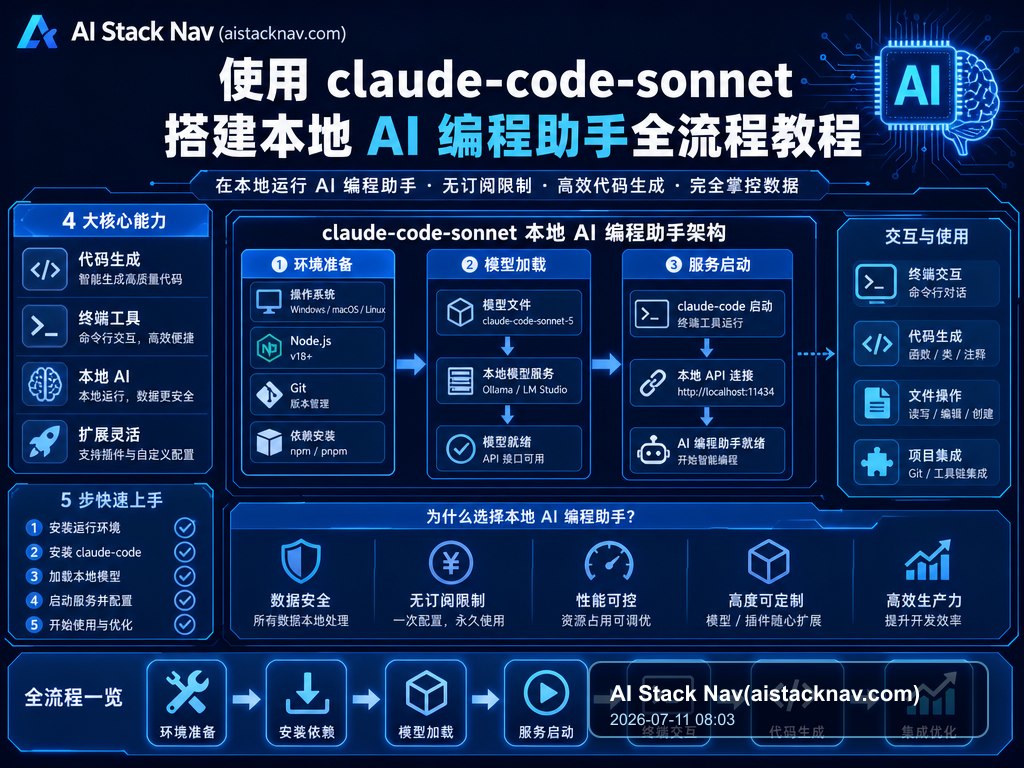 使用 claude-code-sonnet 搭建本地 AI 编程助手全流程教程 特色图