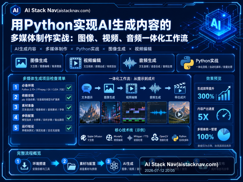 用Python实现AI生成内容的多媒体制作实战：图像、视频、音频一体化工作流 教程插图 2