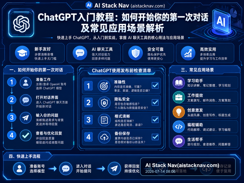 ChatGPT入门教程:如何开始你的第一次对话及常见应用场景解析 教程插图 2