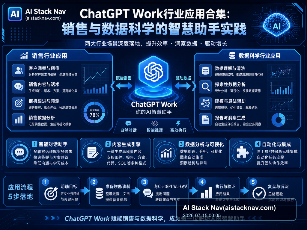 ChatGPT Work行业应用合集：销售与数据科学的智慧助手实践 特色图