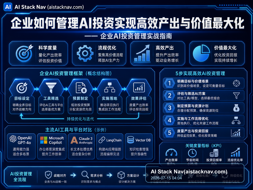 企业如何管理AI投资实现高效产出与价值最大化——企业AI投资管理实战指南 特色图