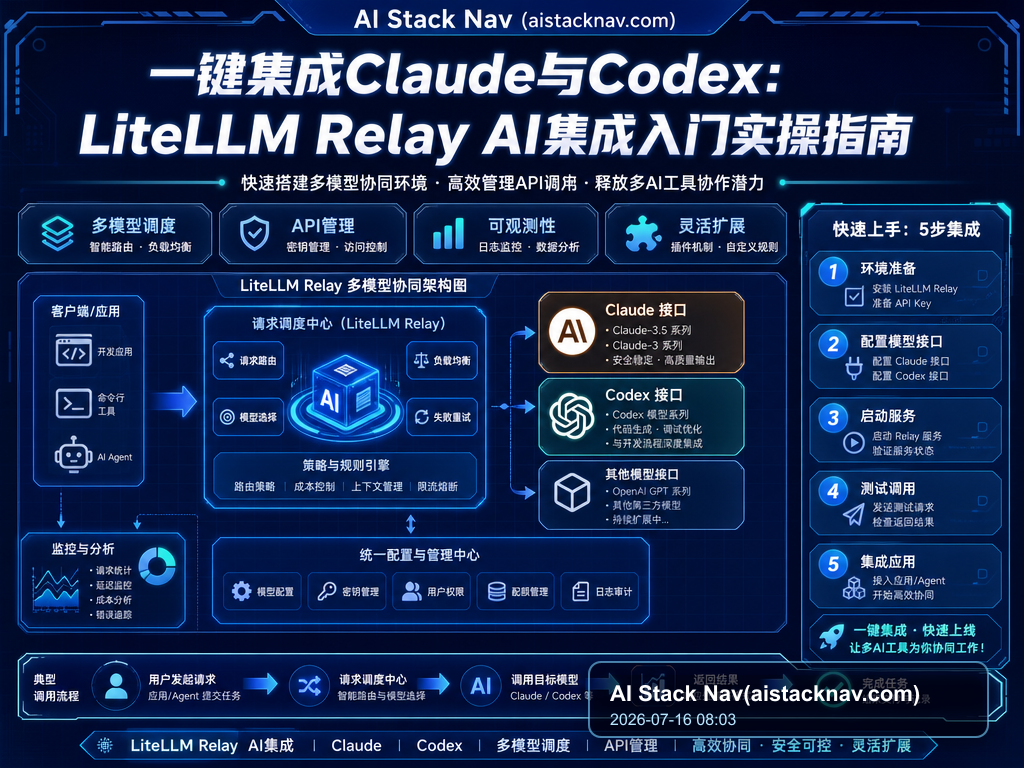 一键集成Claude与Codex：LiteLLM Relay AI集成入门实操指南 特色图