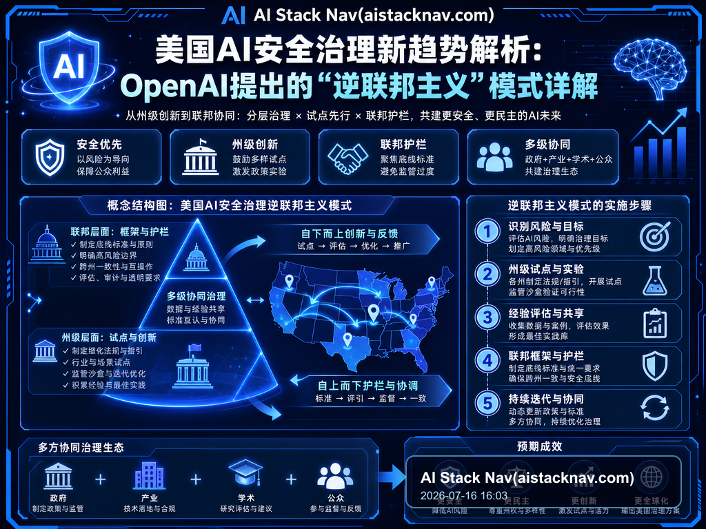 美国AI安全治理新趋势解析：OpenAI提出的“逆联邦主义”模式详解 特色图