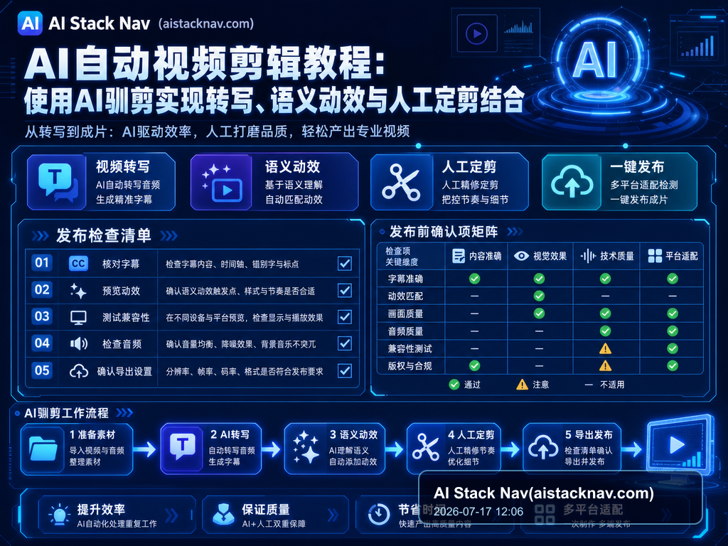 AI自动视频剪辑教程:使用AI驯剪实现转写、语义动效与人工定剪结合 教程插图 2