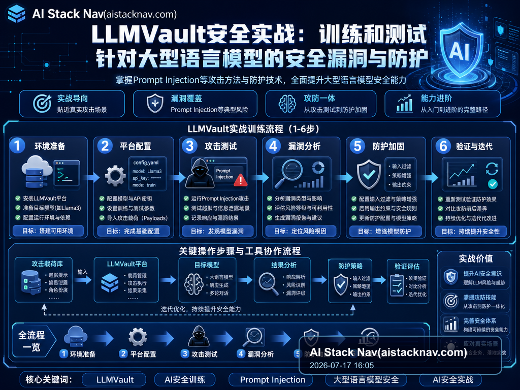 LLMVault安全实战:训练和测试针对大型语言模型的安全漏洞与防护 教程插图 1
