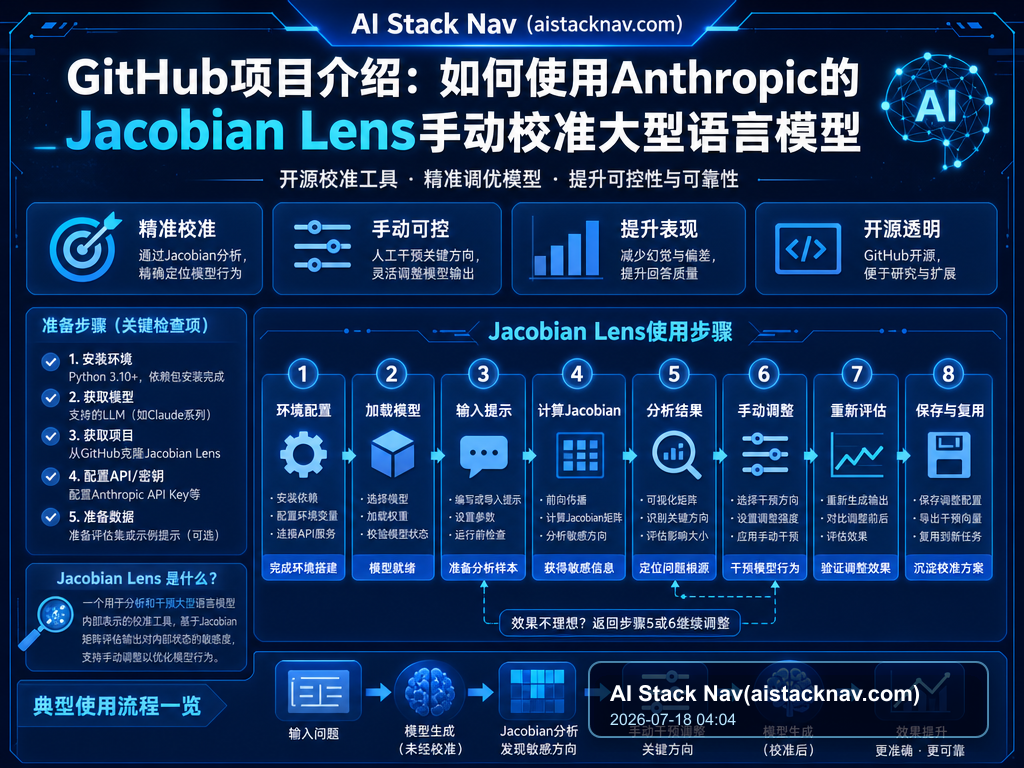 GitHub项目介绍:如何使用Anthropic的Jacobian Lens手动校准大型语言模型 教程插图 1