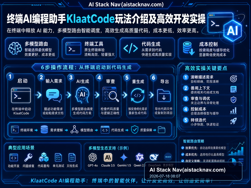 终端AI编程助手KlaatCode玩法介绍及高效开发实操 教程插图 1