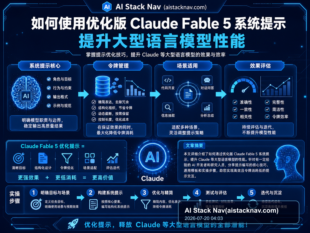 如何使用优化版 Claude Fable 5 系统提示提升大型语言模型性能 特色图