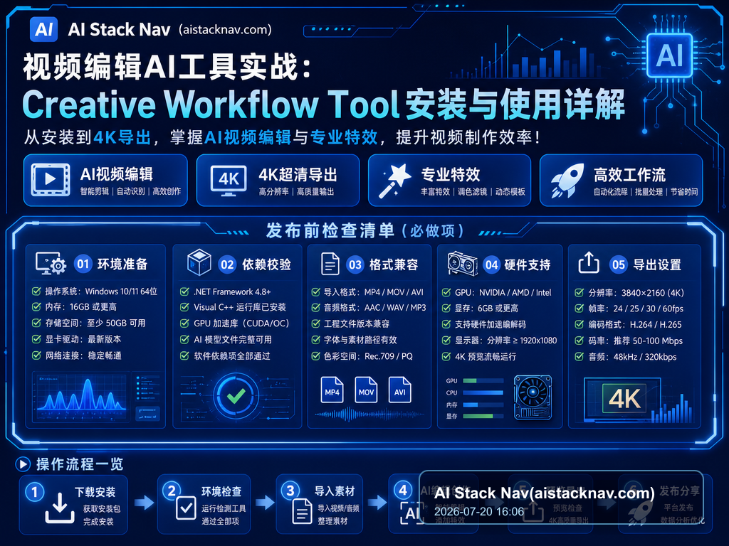 视频编辑AI工具实战：Creative Workflow Tool安装与使用详解 教程插图 2