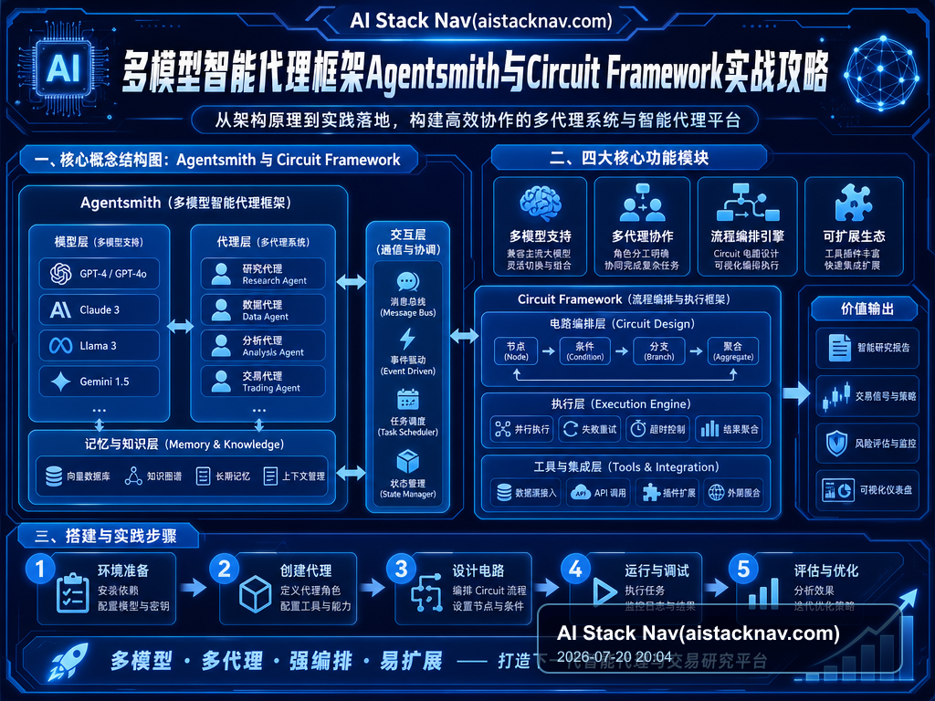 多模型智能代理框架Agentsmith与Circuit Framework实战攻略 特色图