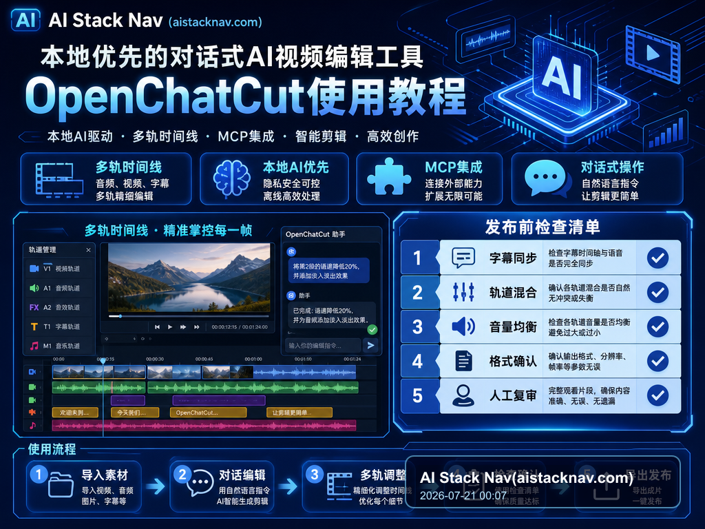 本地优先的对话式AI视频编辑工具OpenChatCut使用教程 教程插图 2