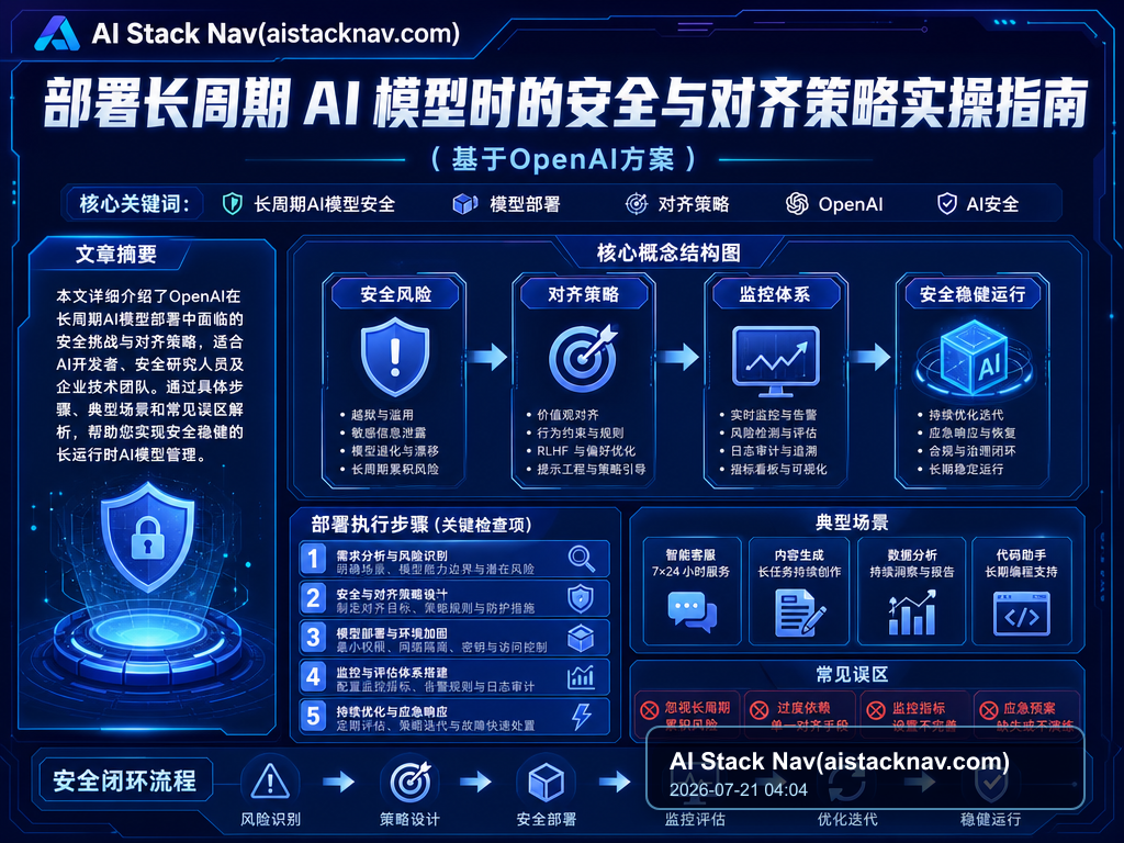 部署长周期 AI 模型时的安全与对齐策略实操指南（基于OpenAI方案） 特色图