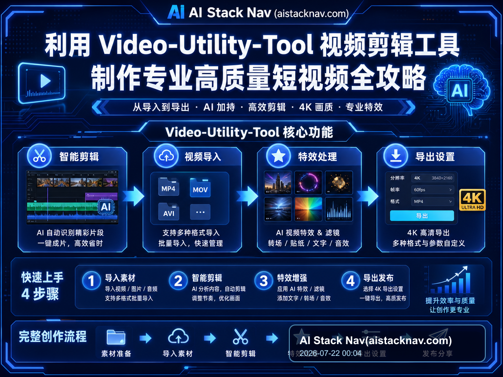 利用 Video-Utility-Tool 视频剪辑工具制作专业高质量短视频全攻略 特色图