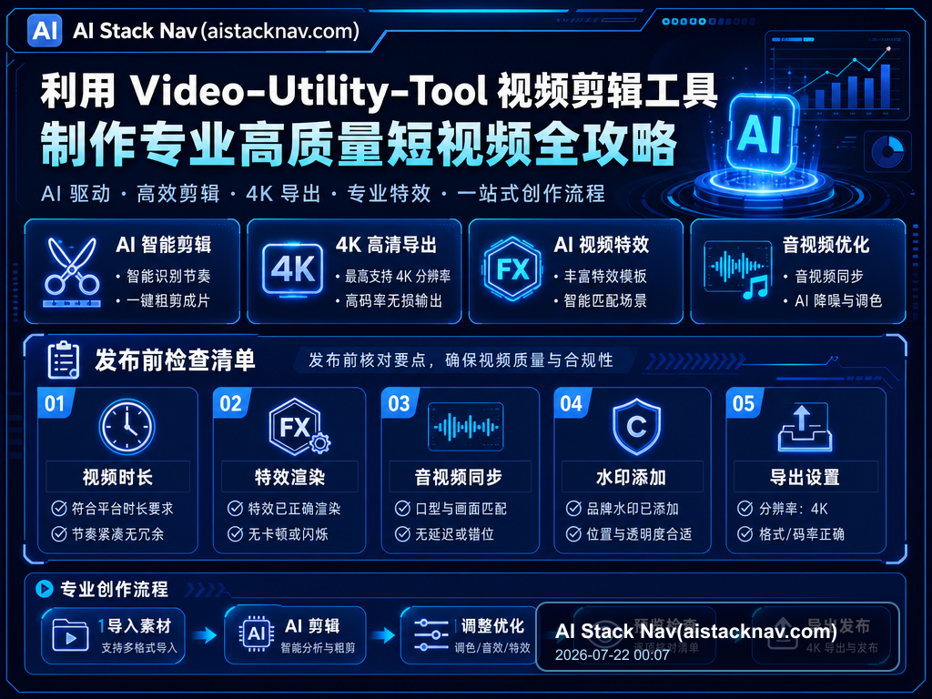 利用 Video-Utility-Tool 视频剪辑工具制作专业高质量短视频全攻略 教程插图 2