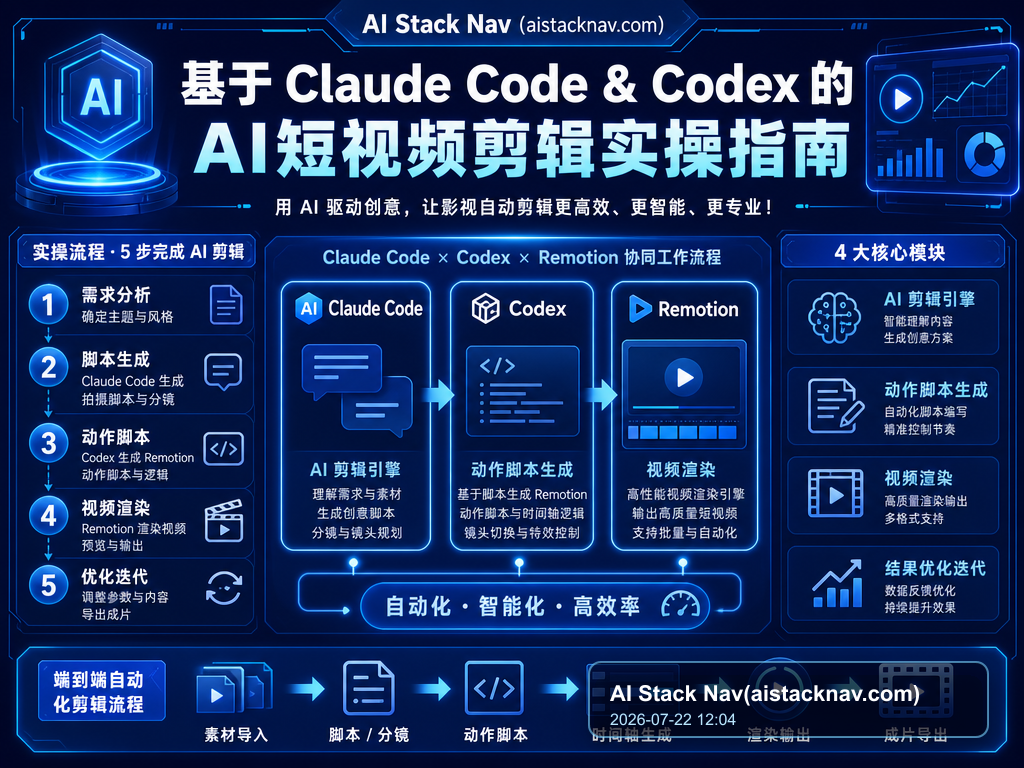 基于 Claude Code & Codex 的AI短视频剪辑实操指南 特色图