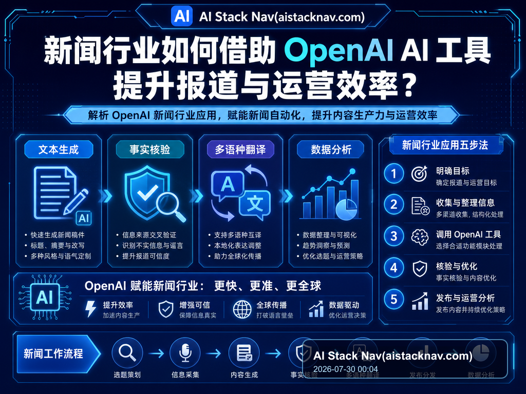 新闻行业如何借助 OpenAI AI 工具提升报道与运营效率？ 特色图