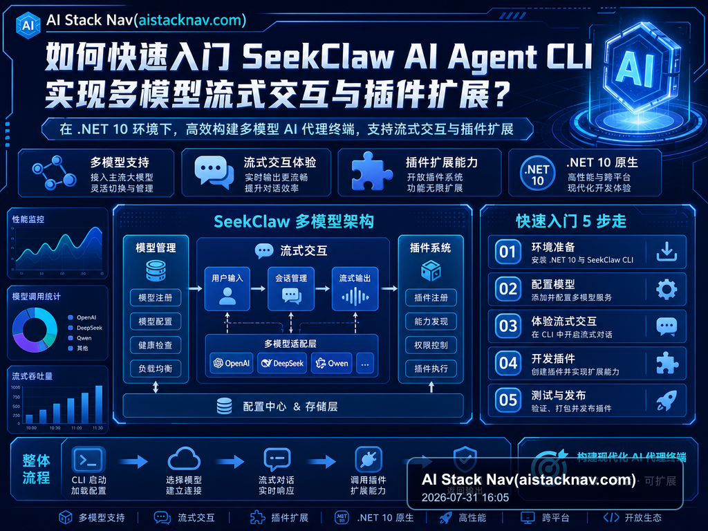 如何快速入门 SeekClaw AI Agent CLI 实现多模型流式交互与插件扩展？ 特色图
