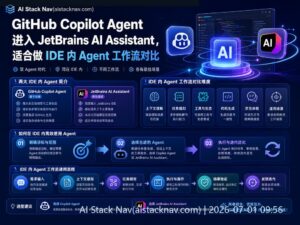 GitHub Copilot Agent 集成 JetBrains AI Assistant 科技感封面