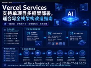 Vercel Services 多框架部署科技感封面