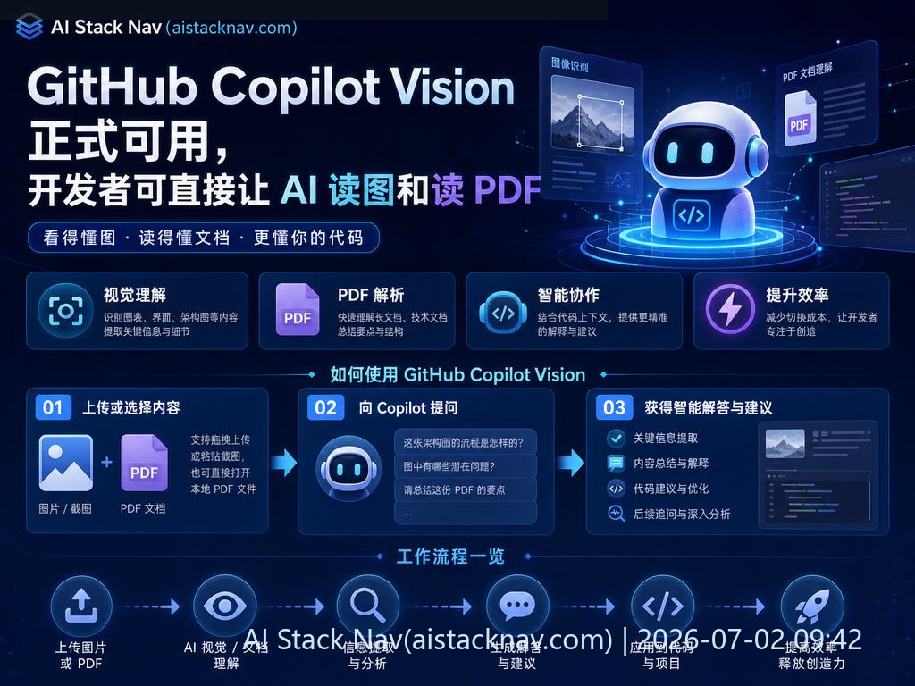 GitHub Copilot Vision 科技感封面图