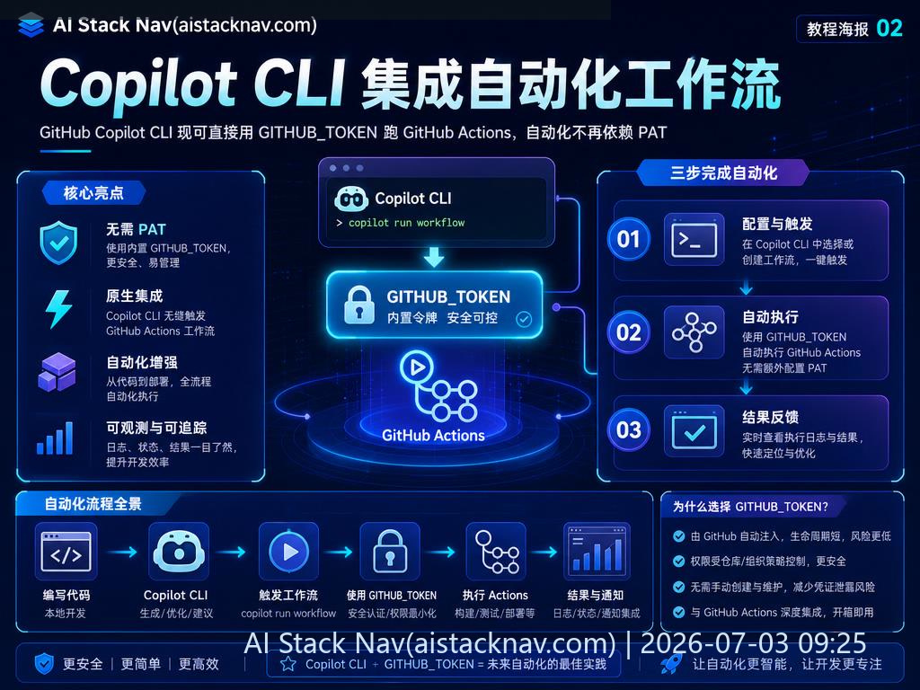 Copilot CLI 自动化工作流示意图